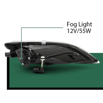Solid Spare Fit For 2006-2010 Toyota Sienna Front Bumper Fog Lights Driving Lamps w/ Bulbs