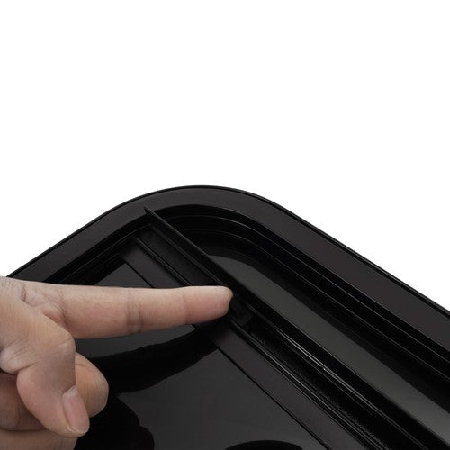 Solid Spare 2 Pack Black RV Replacement Windows 14" W x 16" H |Teardrop Style Vertical Slide
