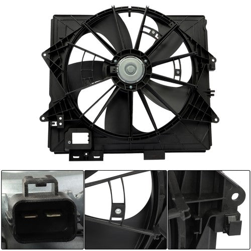 Solid Spare Radiator Condenser Cooling Fan Assembly 622930 For Cadillac STS 2009-2010 2011