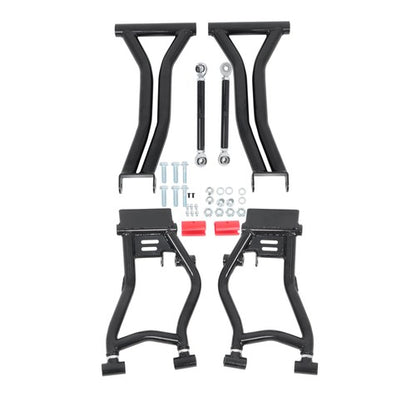 Solid Spare Rear High Clearance A-Arms for Polaris RZR 800 S / RZR 800 4 - BLACK