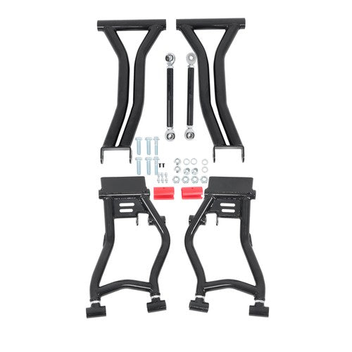 Solid Spare Rear High Clearance A-Arms for Polaris RZR 800 S / RZR 800 4 - BLACK