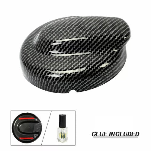Solid Spare Carbon Fiber Style Gas Fuel Cap Cover Hat For MINI Cooper S R55 R56 R57 01-16