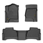 Solid Spare TPE Floor Mats Liners Fit For 14-18 Silverado/Sierra 1500 2500HD 3500HD Crew Cab
