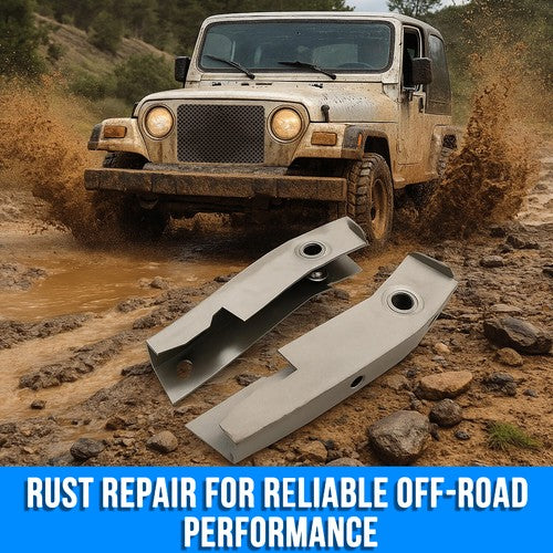 Solid Spare Rear Shackle Mount Frame Rust Repair Kit For 86-95 Jeep Wrangler YJ 2PCS
