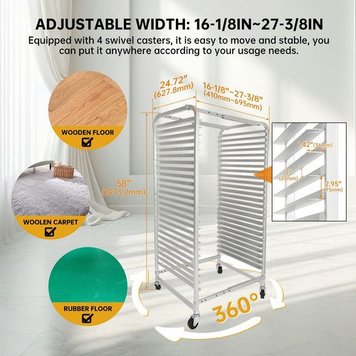 Solid Spare Drying Rack Screen Printing with Brake Wheels Adjustable Aluminum