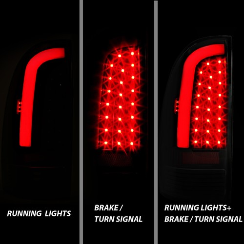 Solid Spare [LED TUBE BAR]FOR 05-15 TOYOTA TACOMA TAIL LIGHT BRAKE PARKING LAMPS BLACK