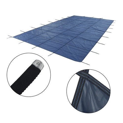 Solid Spare 18x34 ft Pool Safety Cover Rectangular Inground Swimming Pool Cover For 16x32 ft