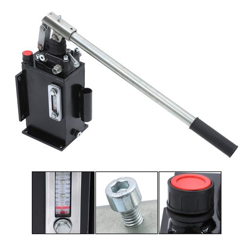 Solid Spare Hydraulic piston hand pump with valve for double acting cylinder 2.7 CID 3 Quart