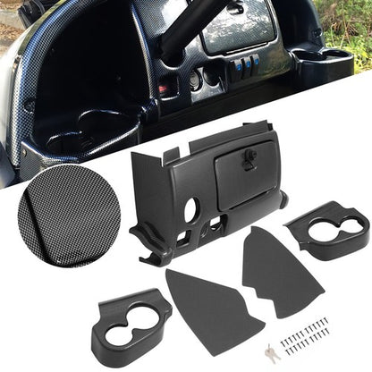 Solid Spare Golf Cart Dashboard Cover Kit w/ Cup Holder Dash Mat For Club Car Precedent 08+