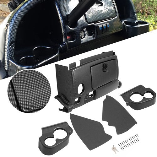 Solid Spare Golf Cart Dashboard Cover Kit w/ Cup Holder Dash Mat For Club Car Precedent 08+