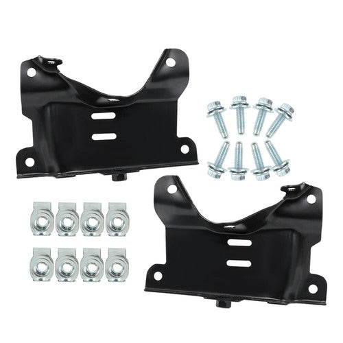 Solid Spare For 2007-2010 Chevy Silverado 2500HD 3500HD Front Bumper Bracket Compatible 2PCS