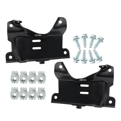 Solid Spare For 2007-2010 Chevy Silverado 2500HD 3500HD Front Bumper Bracket Compatible 2PCS