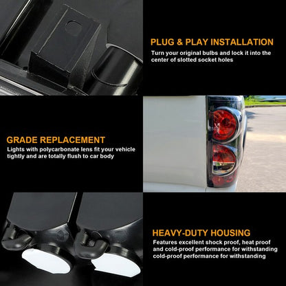 Solid Spare Tail Lights Clear Lens For Chevy Silverado 1500 2500 3500 99-06 GMC Sierra 99-03