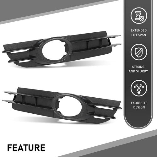 Solid Spare Fog Light Bezel Lamp Trim Fit For 06-08 Audi A6 05-08 A6 Quattro Sedan LH RH