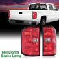 Solid Spare Fit For 14-19 Chevy Silverado Red Lens Rear Tail Lights Brake Lamps