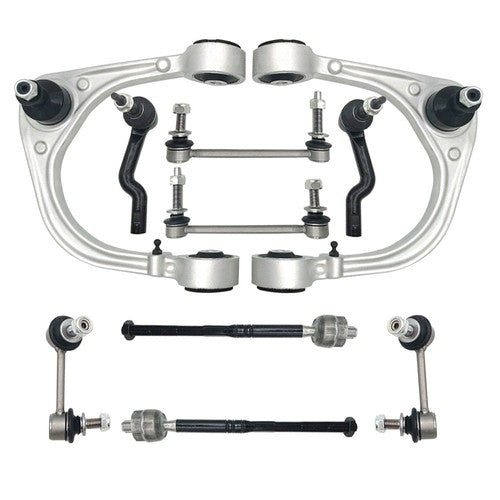 Solid Spare For 08-14 Cadillac CTS Front Upper Control Arm Ball Joint Tie Rod Ends Kit 10x