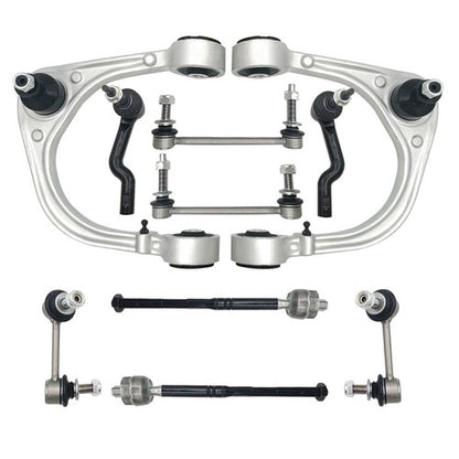 Solid Spare For 08-14 Cadillac CTS Front Upper Control Arm Ball Joint Tie Rod Ends Kit 10x