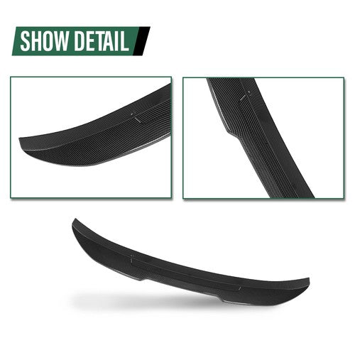 Solid Spare Fit For 2007-2013 BMW E92 M3 Coupe Carbon Look PSM Style Rear Trunk Spoiler Wing