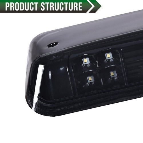 Solid Spare Fit For 04-08 Ford F-150 LED 3rd Third Brake Stop Light Cargo Lamp Black