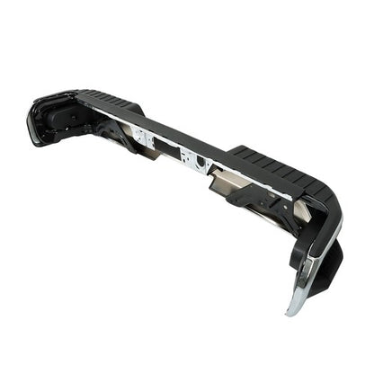 Solid Spare For Silverado/Sierra 1500 2019-2023 Steel Chrome Rear Bumper With Sensor Holes