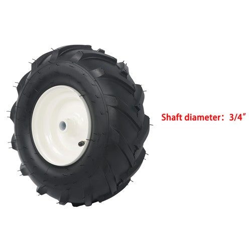 Solid Spare Lawn Mower Tire and Wheels 1 Pair 13"×5.00-6 Flat Free W/3/4'inch Axle Diameter