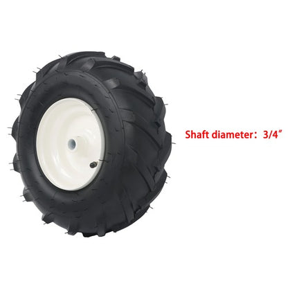 Solid Spare Lawn Mower Tire and Wheels 1 Pair 13"×5.00-6 Flat Free W/3/4'inch Axle Diameter