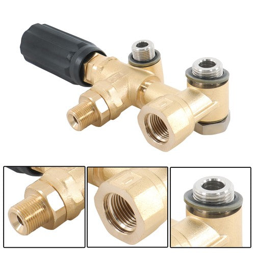 Solid Spare 3650PSI 5.5 GPM 3/8 Unloader with Mounting Bolt Set for Pressure Pump RR, RK, XM