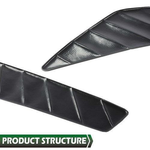 Solid Spare Fit For 2010 2011 2012 2013 2014 Ford Mustang Door Panel Insert Pleated Black