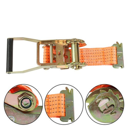 Solid Spare 4400 lbs 2" x 15' E-Track Ratchet Heavy Duty Straps Orange Tie Down Strap 8 Set