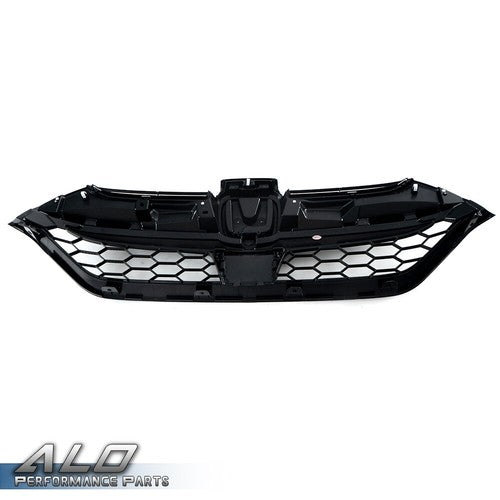 Solid Spare Fit For 2017-2019 Honda CRV CR-V Front Bumper Upper Grille Grill Black Chrome
