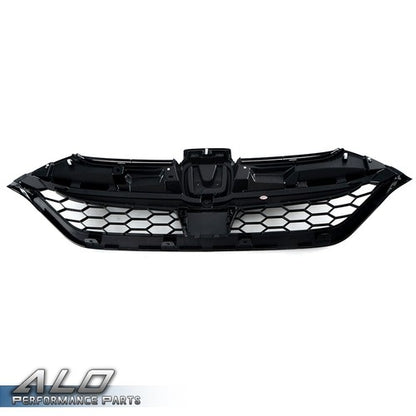 Solid Spare Fit For 2017-2019 Honda CRV CR-V Front Bumper Upper Grille Grill Black Chrome