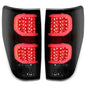 Solid Spare For Ford F150 2009-2014 Smoke black LED Tail Lights Brake Lamps Passenger+Driver