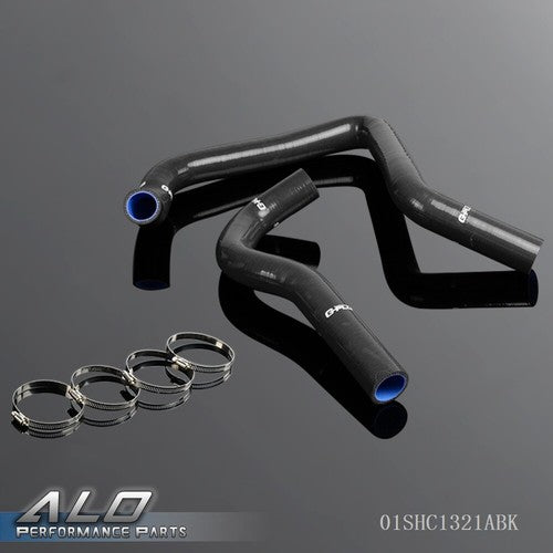Solid Spare Silicone Radiator Hose+Clamps Kit Black Fit For 94-01 Acura Integra DB6-DC2 DC