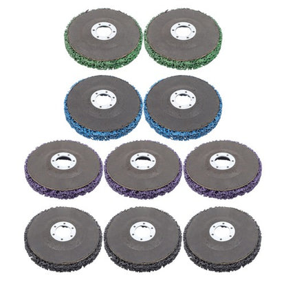 Solid Spare 3*black,2*green ,3*purple and 2*blue 10-Pack 4-1/2' x 7/8' Diamond Discs