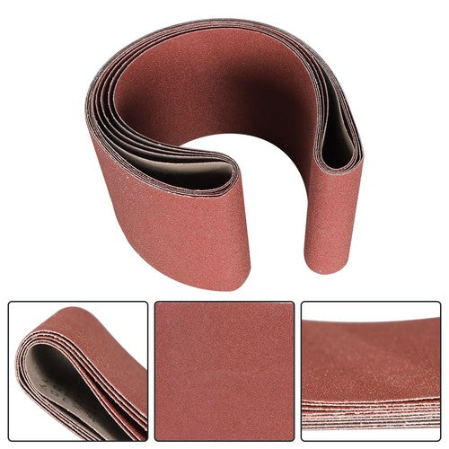 Solid Spare 5PCS 6x48 in Sanding Belts 80 NEW Grit Belt Sander Sandpaper aluminum oxide