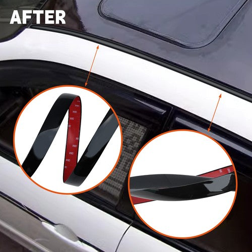 BLACK ROOF TOP TRIM MOLDING KIT Fit 2005-2015 TOYOTA TACOMA TRUCKS 2PC