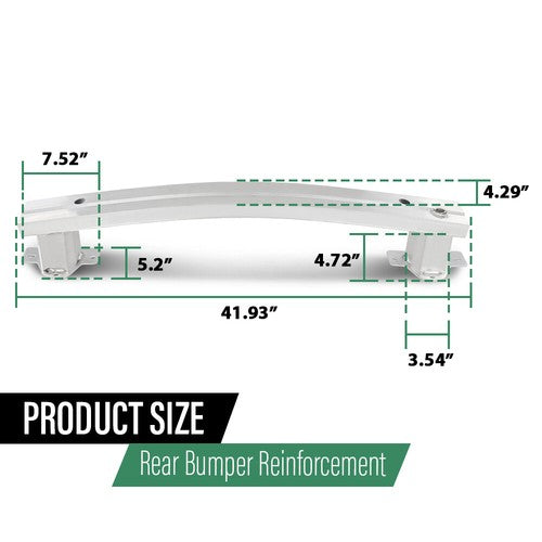 Solid Spare Bumper Face Bar Reinforcement Rear Fit For 2017-2023 Jeep Compass CH1106227
