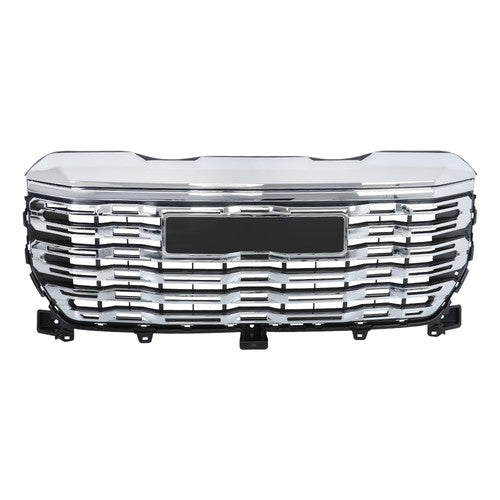 Solid Spare For GMC Sierra 1500 2022-2024 84878064 Front Upper Grille W/ Camera Hole Chrome