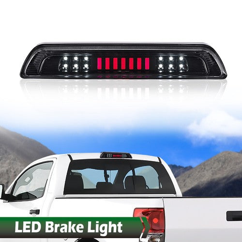 Solid Spare Fit For 2007-2018 Toyota Tundra Clear/Black LED 3rd Third Brake Light Cargo Lamp