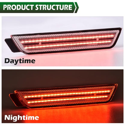 Solid Spare Fit For 10-15 Chevrolet Camaro Clear LED Side Marker Lights Rear Left+Right