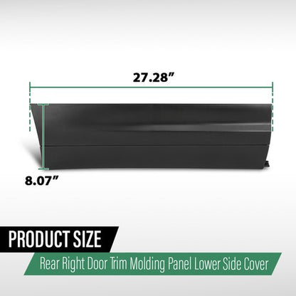 Solid Spare Fit For 2011-2018 Porsche Cayenne Rear Right Side Door Lower Molding Trim Panel