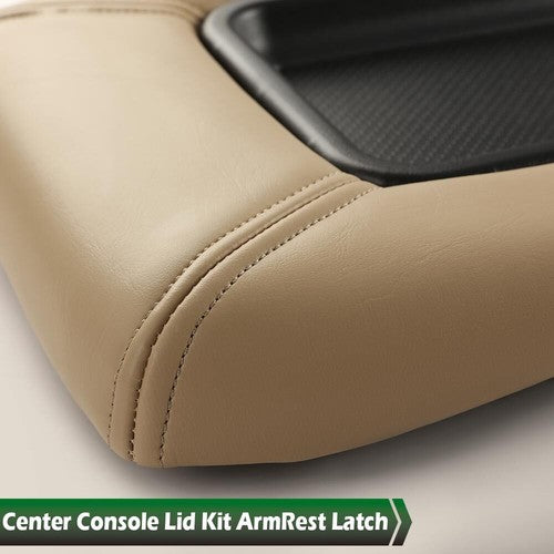 Solid Spare Fit For 99-07 Chevy Silverado Center Console Lid Armrest Latch Beige 19127366