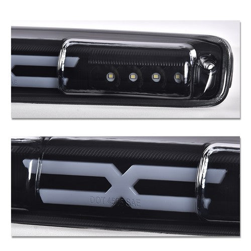 Solid Spare Fit For 1999-2007 Silverado/Sierra Third 3rd Brake Light Cargo Lamp Black/Smoked