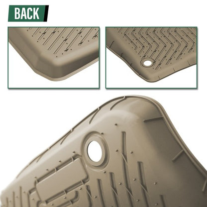 Solid Spare TPE Floor Mats Liners Fit For 2009-2014 Ford F-150 SuperCrew Cab All Weather
