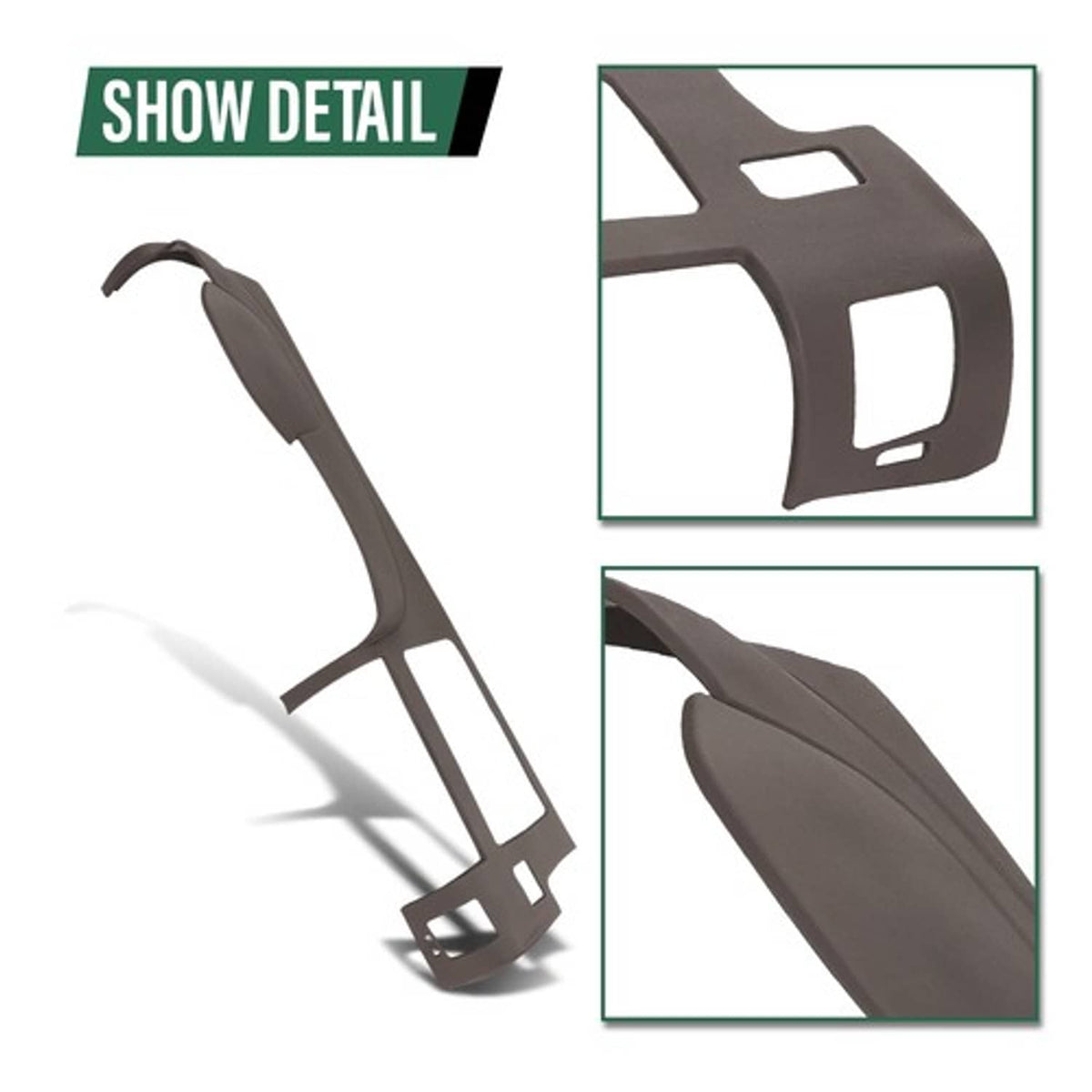 Solid Spare TPE Dash Board Dash Cover Brown Fit For 2007-2013 Chevy Silverado GMC Sierra