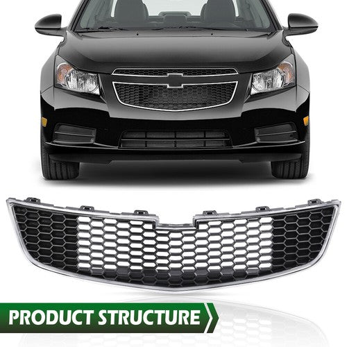 Solid Spare Fit For 11-14 Chevrolet Cruze Front Bumper Lower Grill Honeycomb Grille