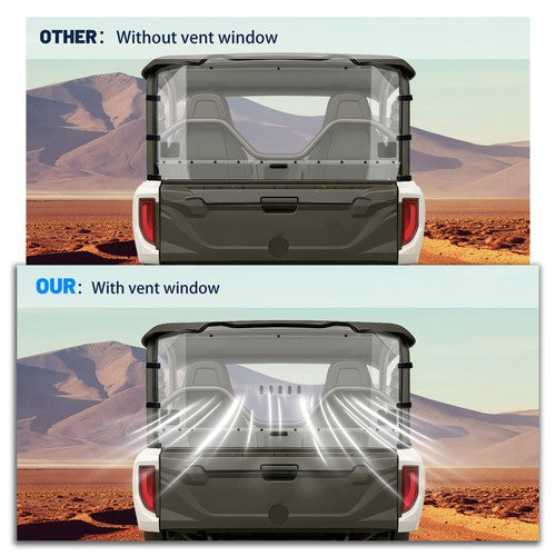 Solid Spare Rear Windshield/Vented Window For 21-2024 2022 23 Yamaha Wolverine RMAX2 X2 1000
