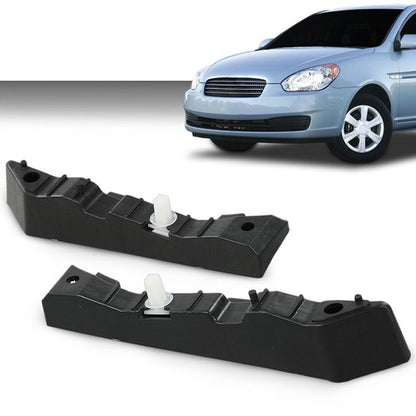Solid Spare Fit For 2006-2011 Hyundai Accent Front Upper Bumper Bracket Left+Right Pair