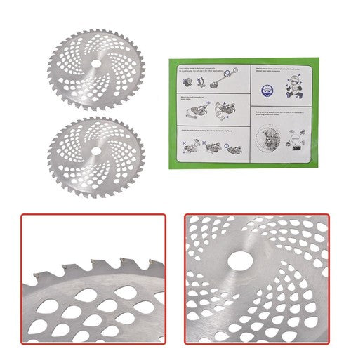 Solid Spare 2 Pack -10" x 40T Carbide Tip Brush Blades  for Cutter, Trimmer, Weed Eater