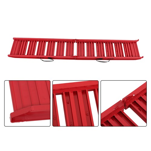 Solid Spare For ATV Motorcycle Truck 1PC 72 × 11.6 550 lbs Red Motorcycle Loading Ramp